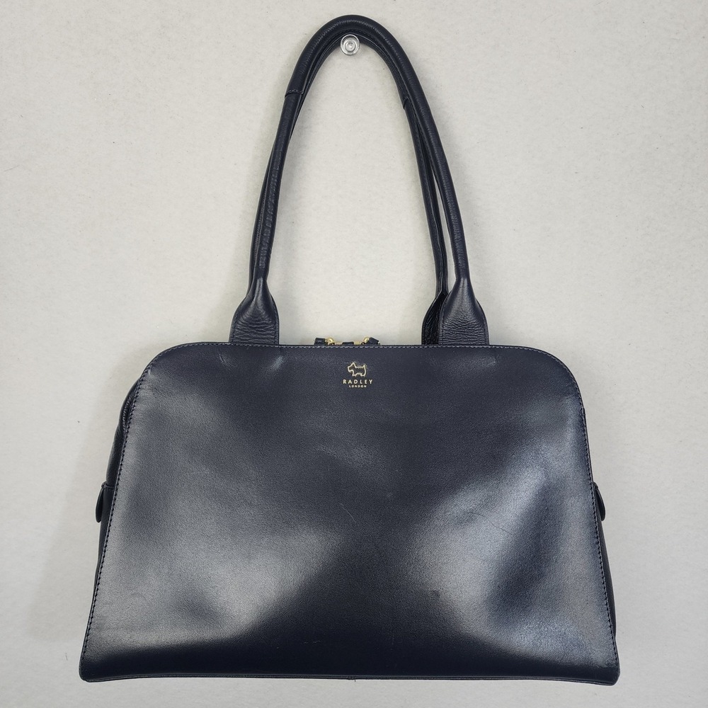 Radley London Bag Womens Black Zipper Inner Pocket Double Handle Strap Tote Bag
